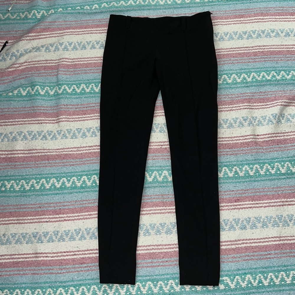 Balenciaga black skinny dress pants with ankle zippers
